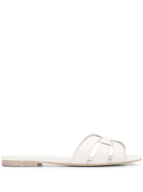 White leather Tribute sandals Saint Laurent | 571952BZC009008